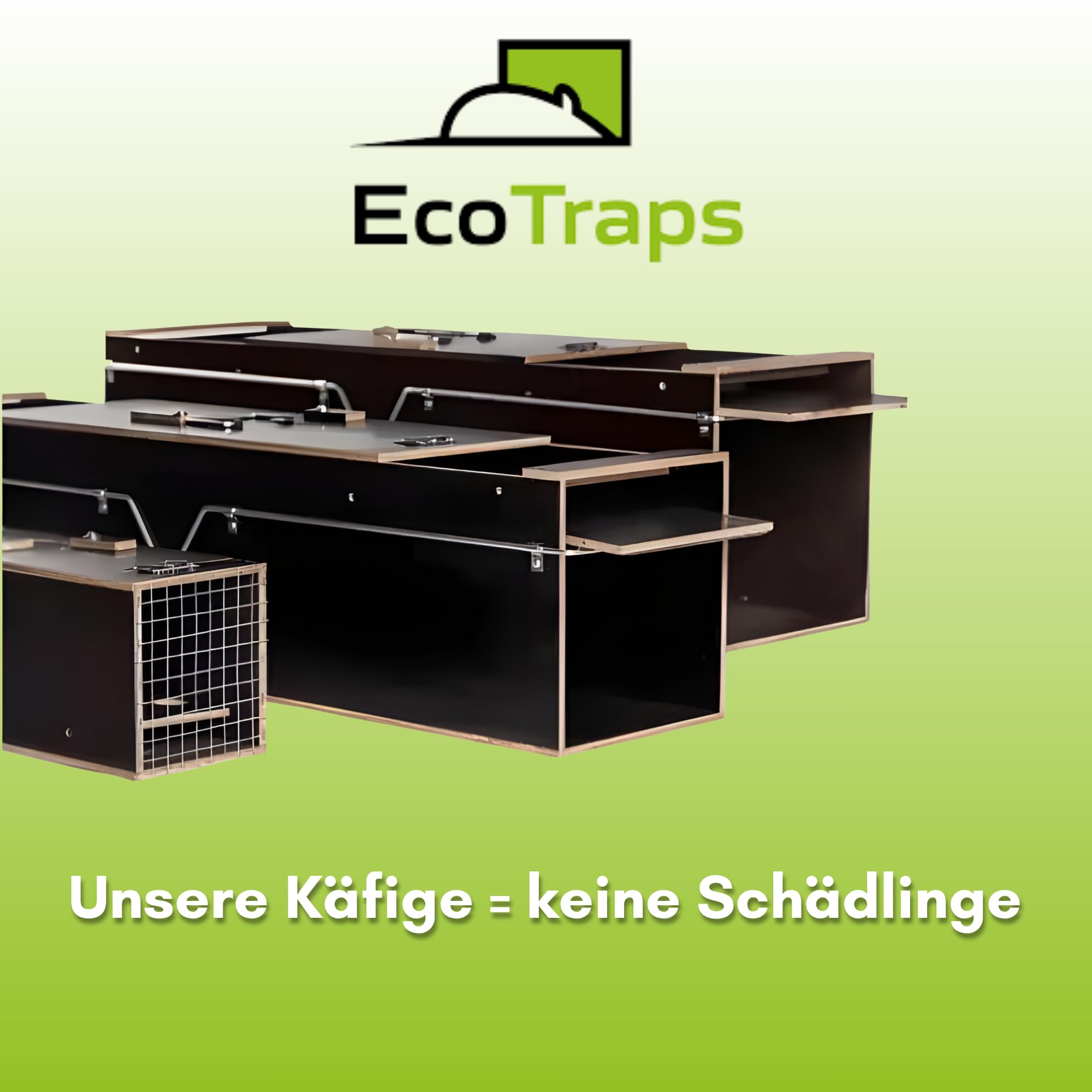 Marderfalle Lebendfalle 120cm - Wasserdicht Holz Marder Lockmittel Lebendfalle Ratte - Marderabwehr aus Marderfalle mit Zange, Folienhandschuhe, Köder und Gebrauchsanweisung