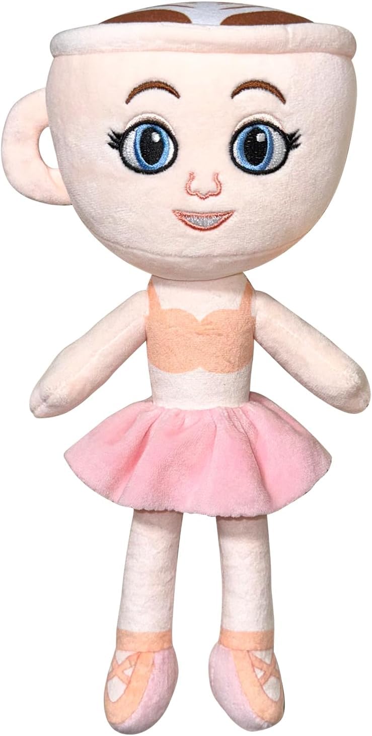 TLYYUKP Italian Ballerina Cappuccina Brainrot Toys, 11in Adorable Ballerina Cappuccino Plush, Cute Italian Cappuccino Brainrot Teddy Stuffed Toys Gifts for Boys Girls Kids (pink) — image 1