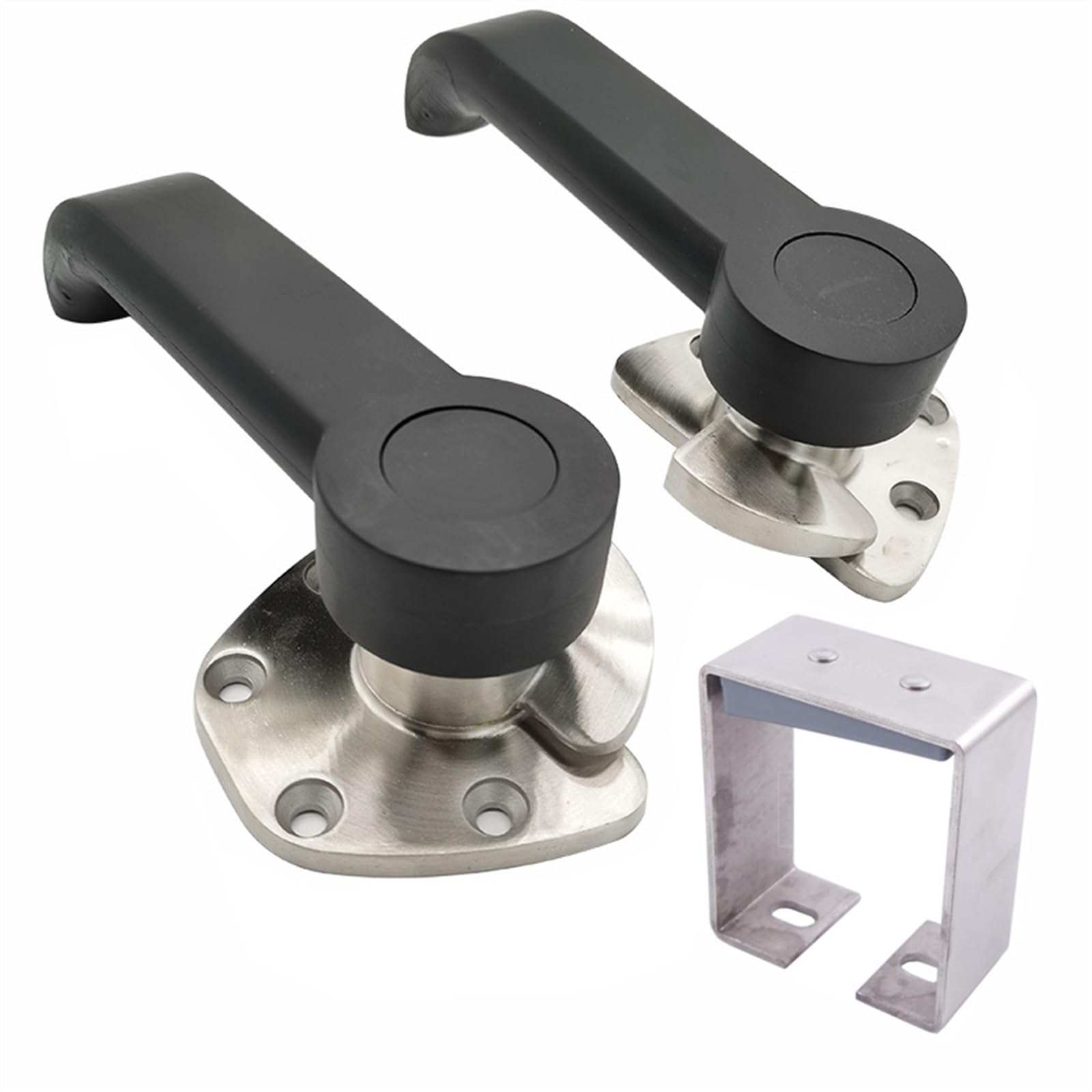 Lgoijhdvz A Stainless Steel Steam Box Door Handle Seafood Case Knob Oven Lock Cold Store Hinge Cabinet Pull Cookware Repair Part(A)