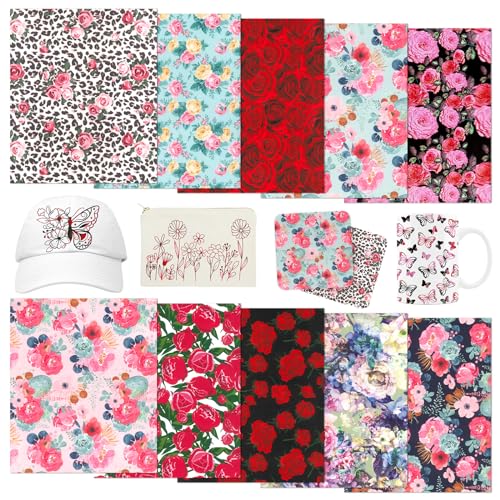Tintnut Rose Sublimation Pattern Transfer Paper - 10 Sheets 12