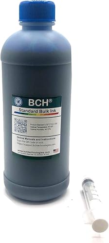 BCH Tinta de repuesto cian universal – 16.9 fl oz (16.9 oz) tinte fotográfico para HP, Canon, Epson, Brother y más – impresiones de calidad