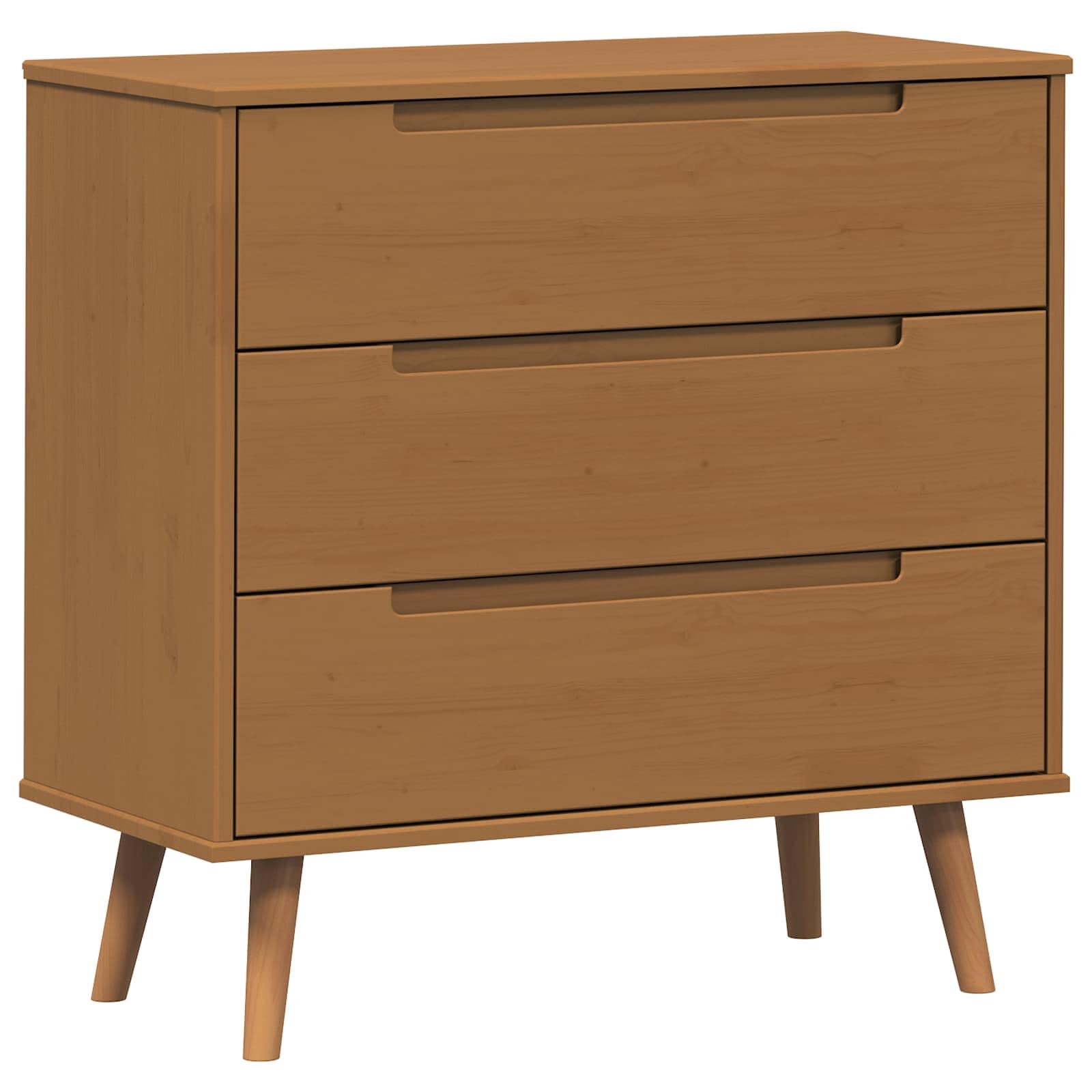 Comò E caramello, 80 x 40 x 80 cm, in legno di pino massiccio