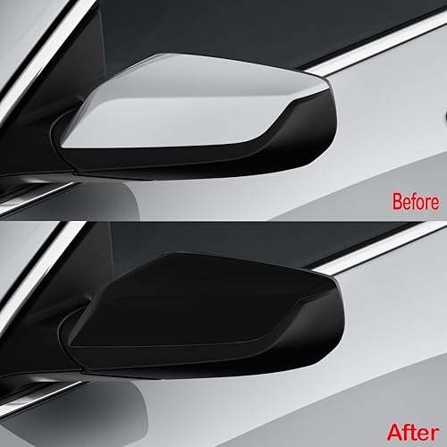 Miniatura 4 de Tapa negra brillante para espejo lateral compatible con Chevrolet Malibu 2016 2017 2018 2019 2020 2021 2022 2023 Reemplazar 84026842 84026841