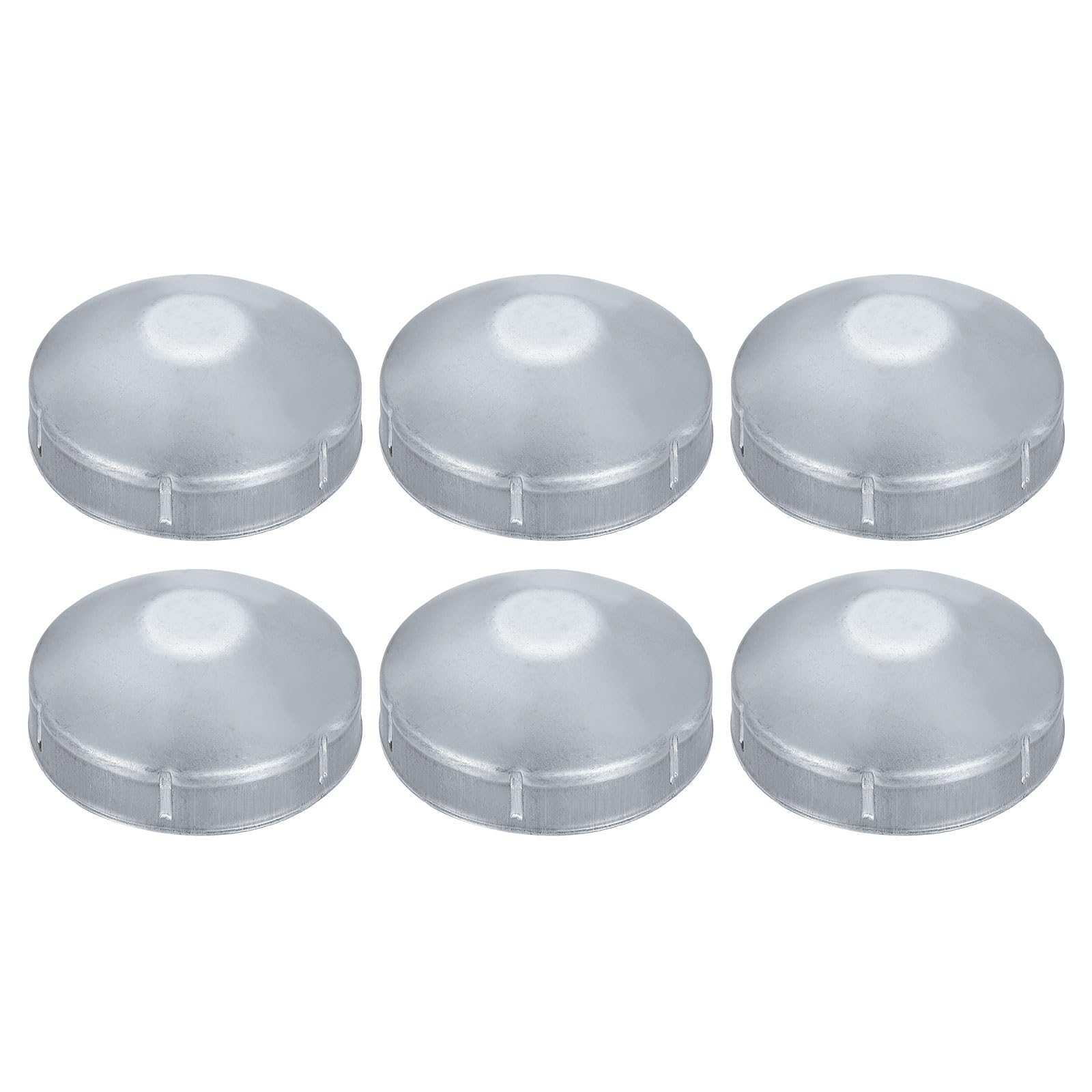 sourcing map 6Pcs 3" Chain Link Fence Post Cap, Dome External Post Caps Galvanized Round End Cap Fit 3" OD Pipe for Outdoor Chain Link Fence Parts