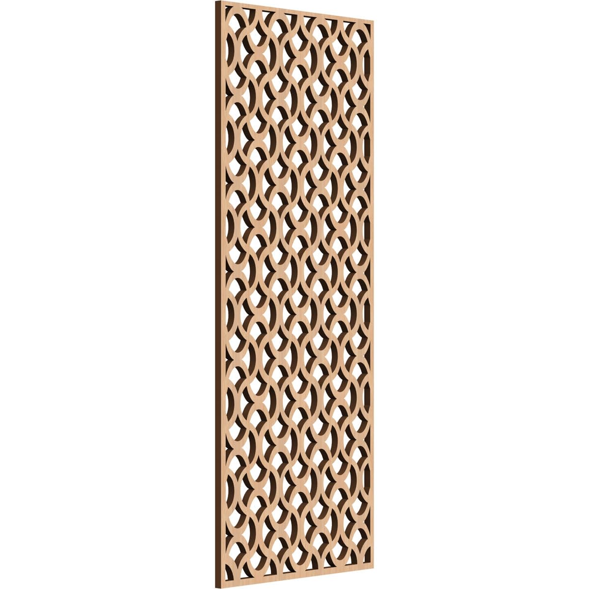 Resort Decorative Pierced Fretwork Wood Wall Panels, 13 3/8"W x 34 3/8"H x 3/8"T, Hickory