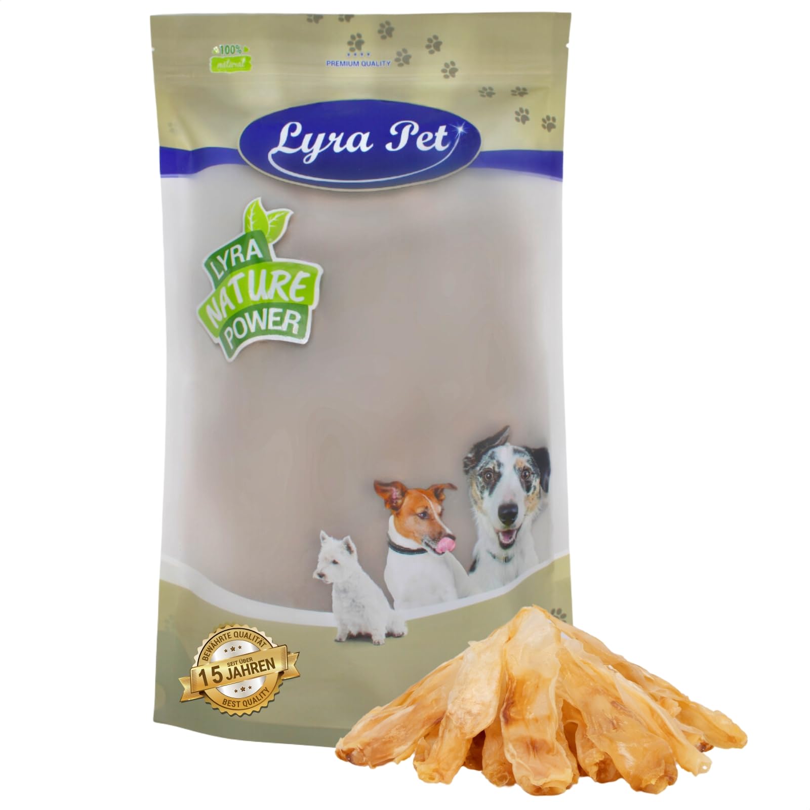 Lyra Pet® 1 kg Kaninchenohren Hasenohren luftgetrocknet Kauartikel Hundefutter Leckerli