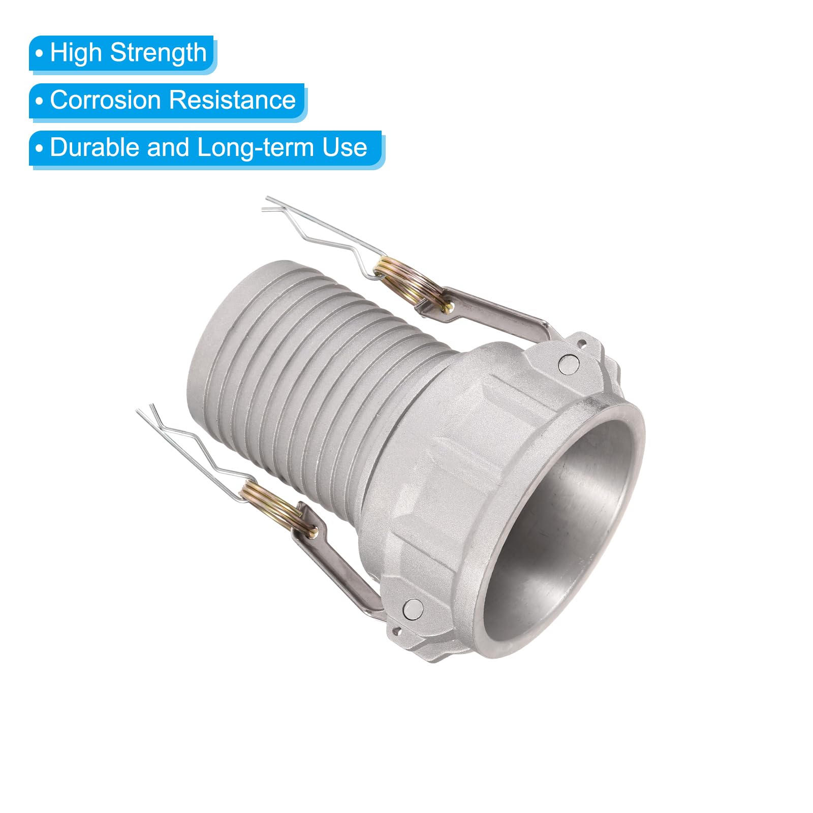 PATIKIL Paquete de 2 accesorios de bloqueo de leva de aluminio, adaptador macho x rosca NPT hembra, acoplamiento de desconexión rápida, accesorio de manguera de bloqueo de leva, resistente a la