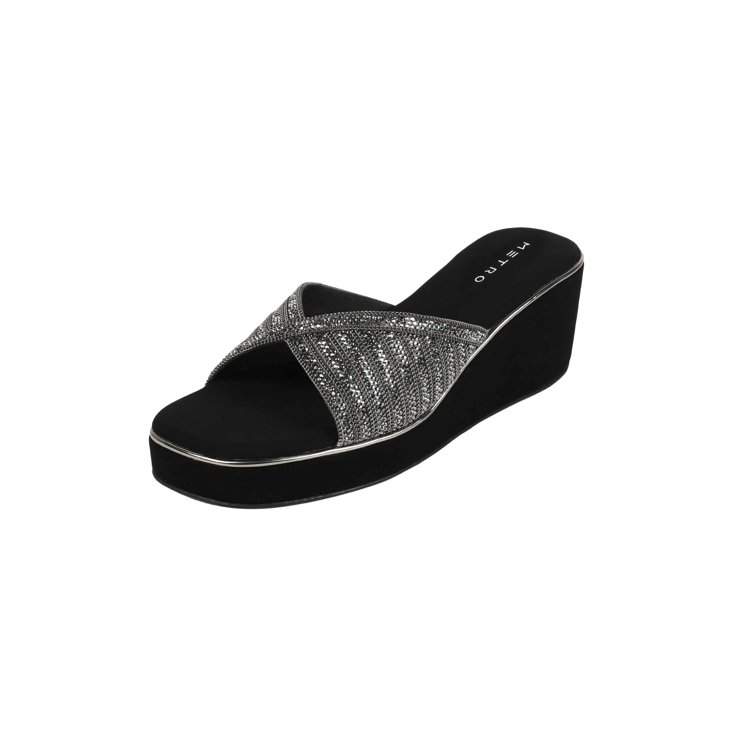 metro Women's Open Casual - Wear with Block Black Heel UK/5 EU/38(35-2332)-picture-35