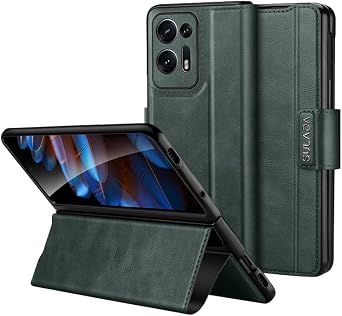 for Huawei Mate XS2 Full Body Case,Leather Folio Flip Magnetic Slim Phone Cove, Shockproof Protective with Hinge Protection+KickstandGreen
