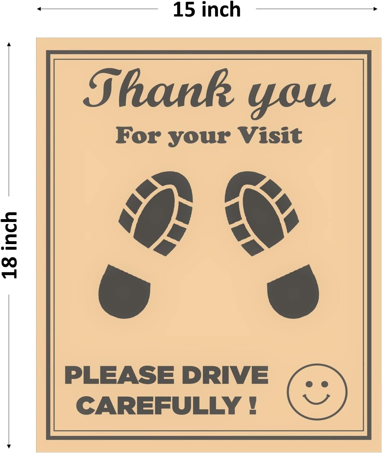 Car Disposable Paper Foot Mat, Universal Size for All Cars, Trucks,Car Printing Papers Sheets Car Floor Mats, Paper Interior Automotive Mats (15 X 18 Inches) (Pack of 50) Universal fit Brown