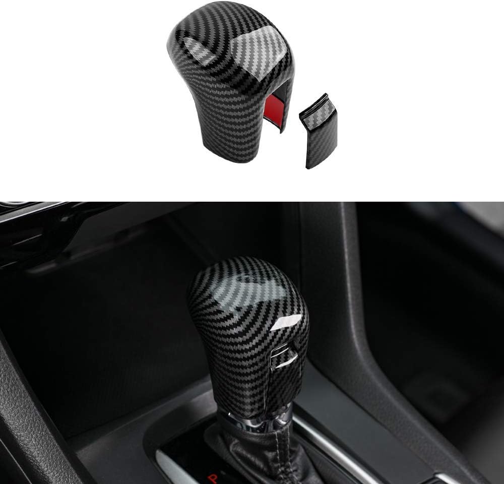Carbon Shift Knob Cover for Tenth Generation Civic, Carbon Fiber