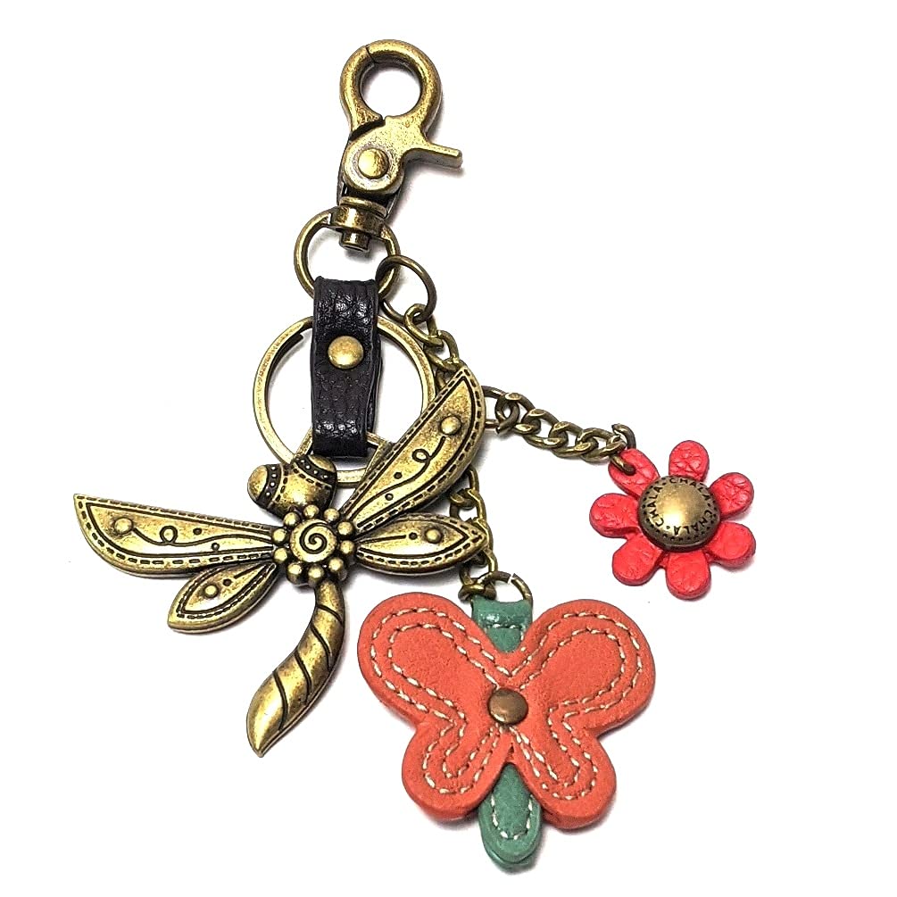 CHALA Purse Charm, Key Fob, keychain Decorative Accessories, Metal Charming Keychain - Dragonfly