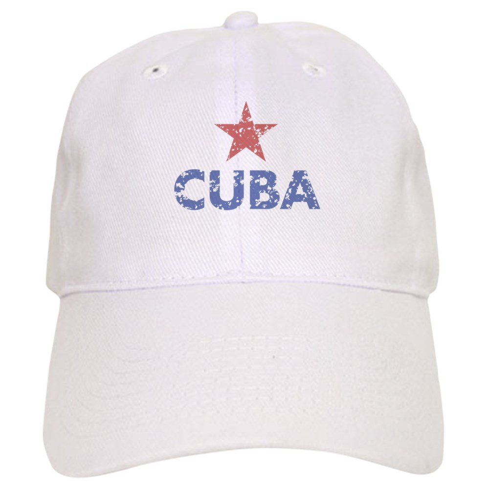 CafePress Cuba Cap Unique Adjustable Baseball Hat White