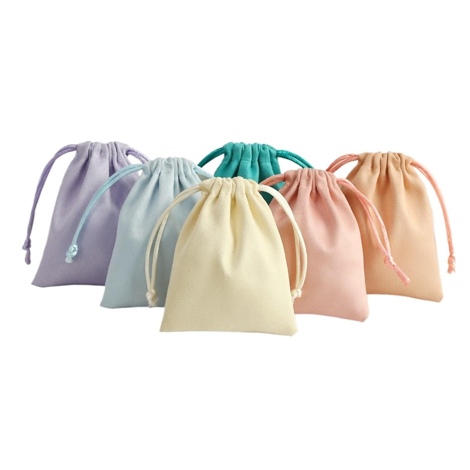 WENH Pochettes d'emballage de bijoux en flanelle, 50 pièces, sac cadeau for cadeaux de mariage, pochette à cordon de serrage en velours Tarot for maquillage cosmétique, bagues, boucles d'oreilles(13x1