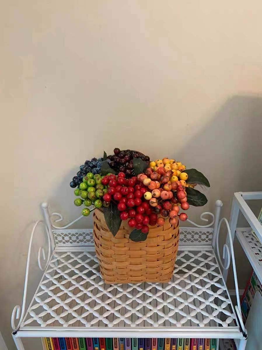 6 ramoscelli di bacche rosse artificiali, 11,8 pollici rami di bacche di agrifoglio finto for la decorazione 'albero di Natale di hotel for feste in casa, composizioni floreali fai-da-te, bordeaux/216