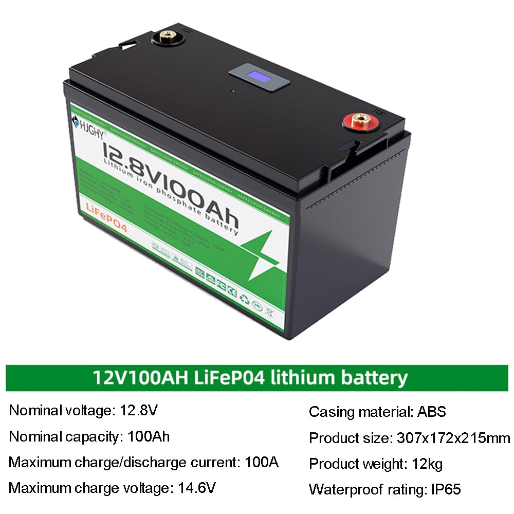 12,8 V 100 Ah LiFePO4 litowo-jonowe akumulatory z BMS 12 V akumulator litowo-żelazowo-fosforanowy do silników zaburtowych Solar RV Marine