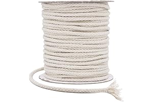 Tenn Well 5mm Macrame Cord: Durable Cotton Braided Rope for Intricate Crafts