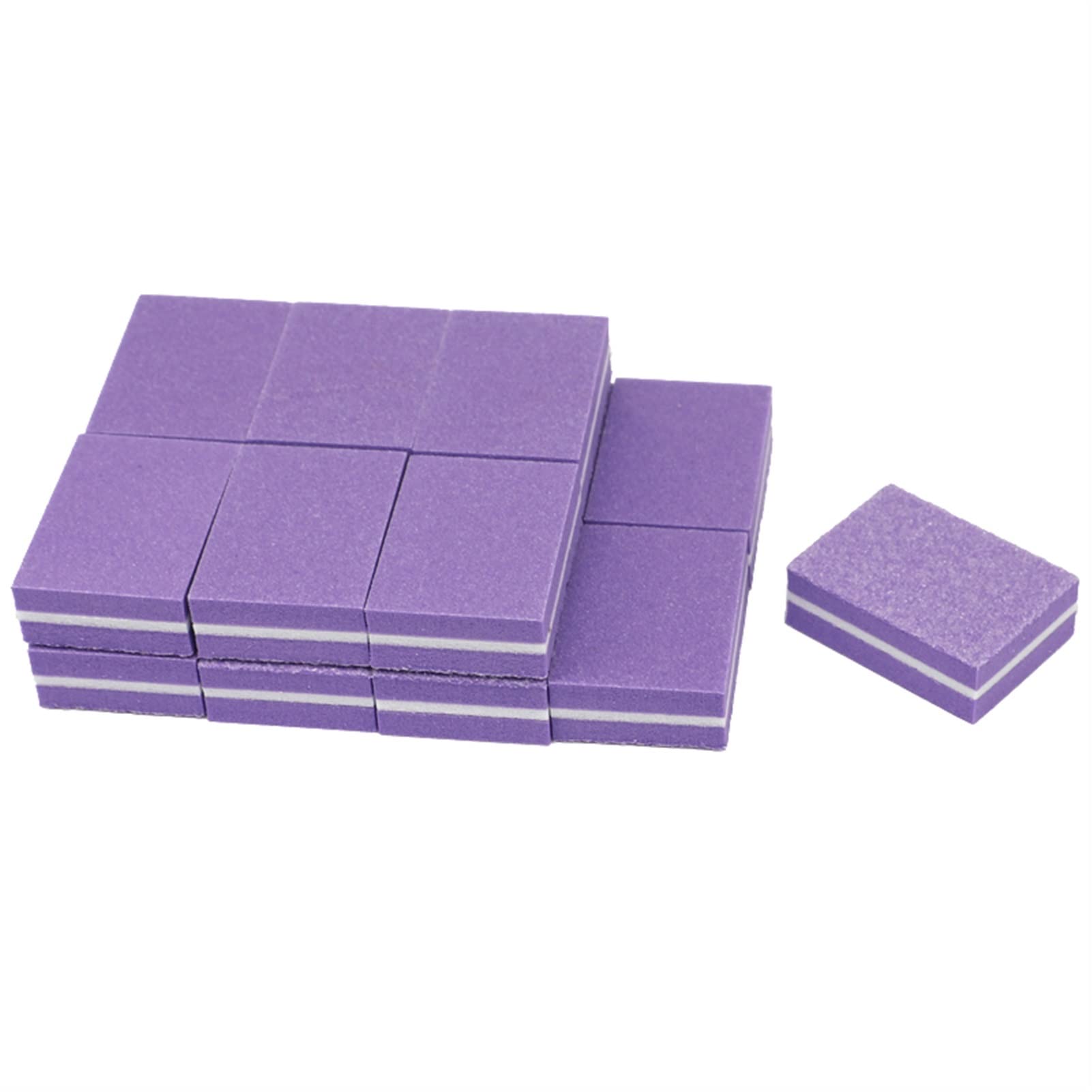 TRUSTTWO Purple Nail Buffer Block 200pcs Nail Art Levigatura Spugna Doppio Lato NailFiles Compatibile con Manicure Grinding Nail Art Tool Compatibile con Gel Lucido The New