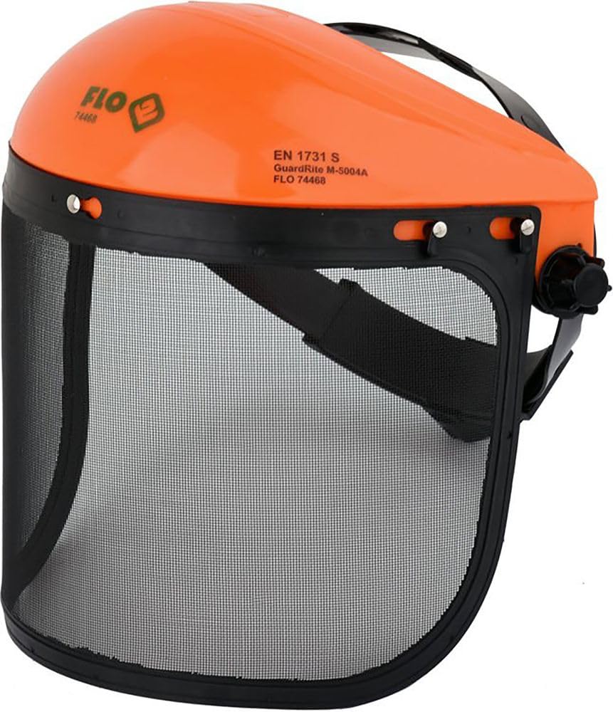 YATO Protección facial universal con rejilla protectora de metal, visera de malla para cortacésped