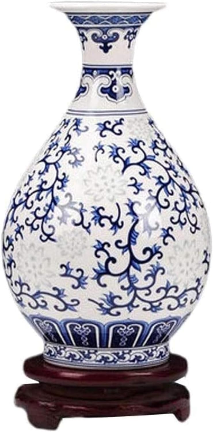 Bzgpmfud One Color Vase Desktop Decoration Ceramic Handmade Crafts With Rotating Base Office Hotel Accessories