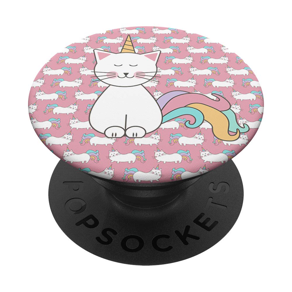 Meowgical Cat Caticorn Unicorn on PInk