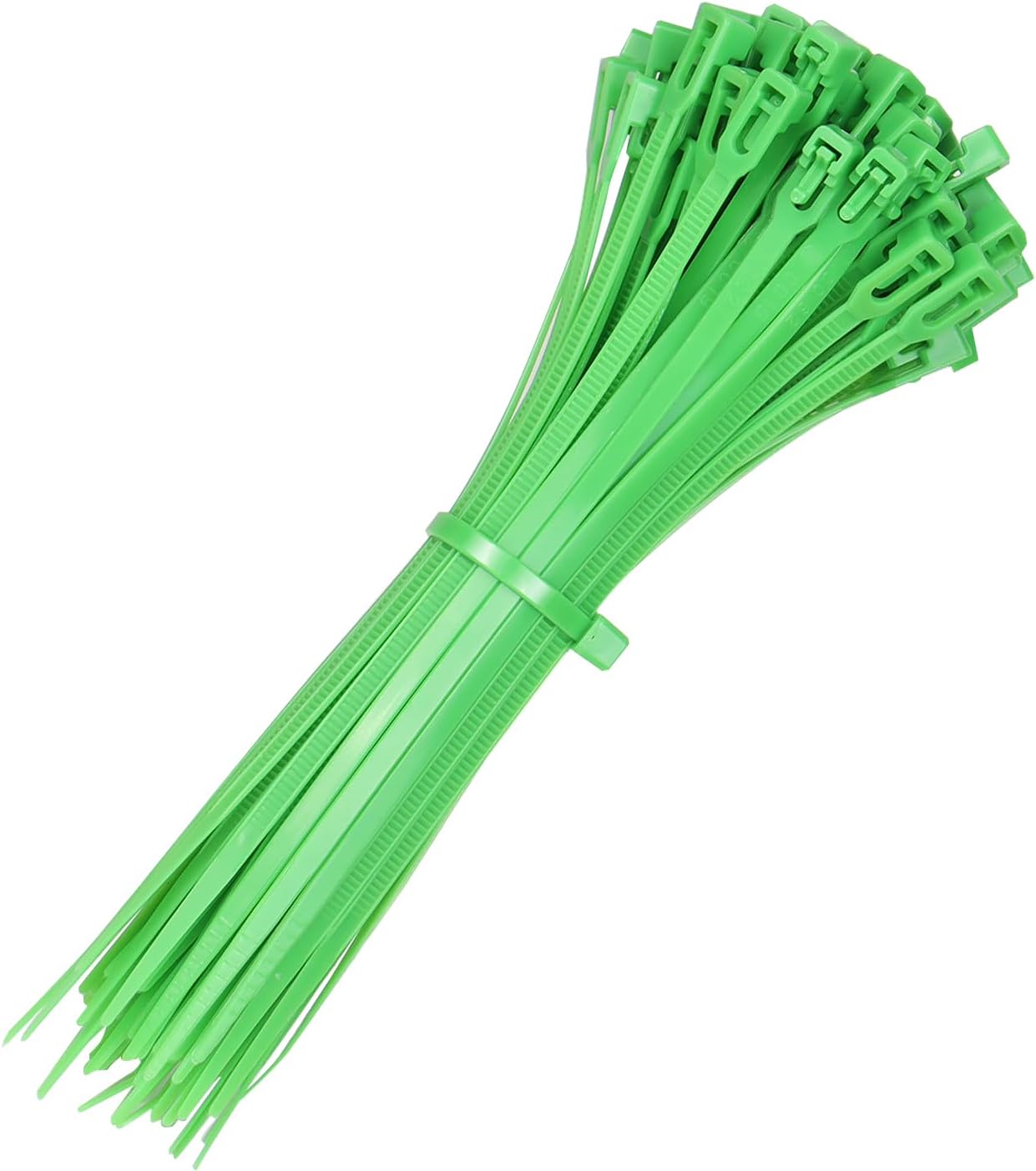 6inch 100PCS Reusable Color Zipper Cable Ties, Suitable for Garden Plant Fixation and Cable Bindling