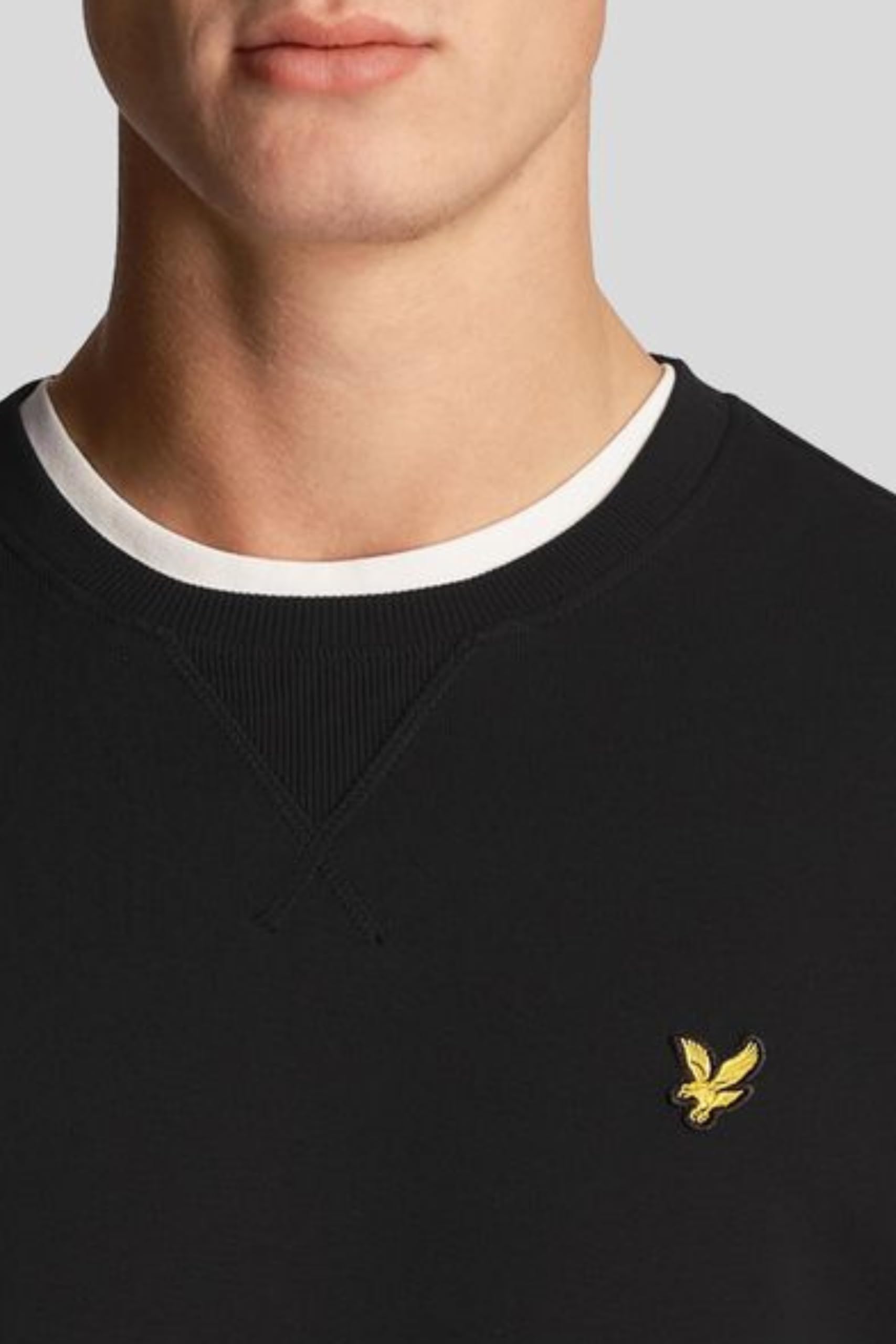 Lyle & Scott Hommes Sweat-Shirt Délavé Col Ras du Cou