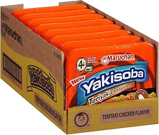 Maruchan Yakisoba Teriyaki Chicken, Japanese Instant Ramen Noodles, 3.98 Oz, 8 Count