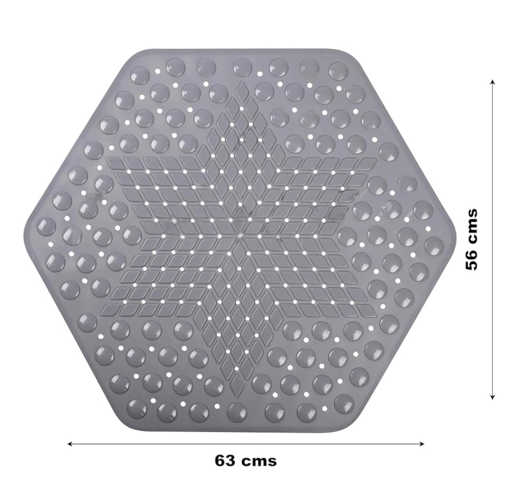Hexagonal Anti-Slip Bath Mat with Modern Design