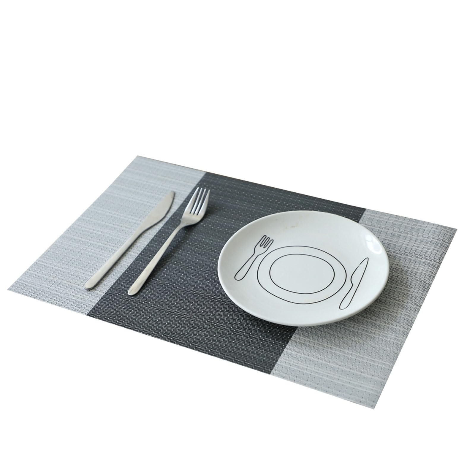 Set de table lot de 10 pvc imperméable 45x30 cm napperon cuisine bicolore rectangulaire