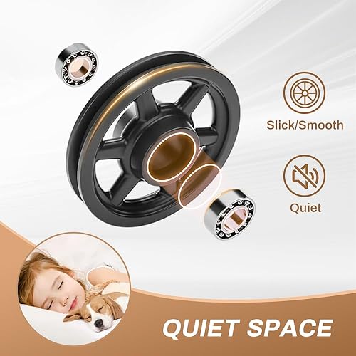 Miniatura 4 de AONAYIOA Kit de riel de herrajes para puerta corredera de granero de 6 pies para una sola puerta, kit de puerta de granero con modo de carril, riel