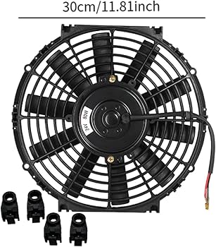 車用 ラジエーター ファン付き 冷却装置 Amazon | Prasku 汎用自動車ラジエーター冷却ファン電動