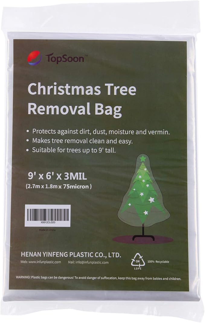 TopSoon Christmas Tree Bags Disposal Storage Bags Keep Off the Needles Christmas Tree Bags For Disposal