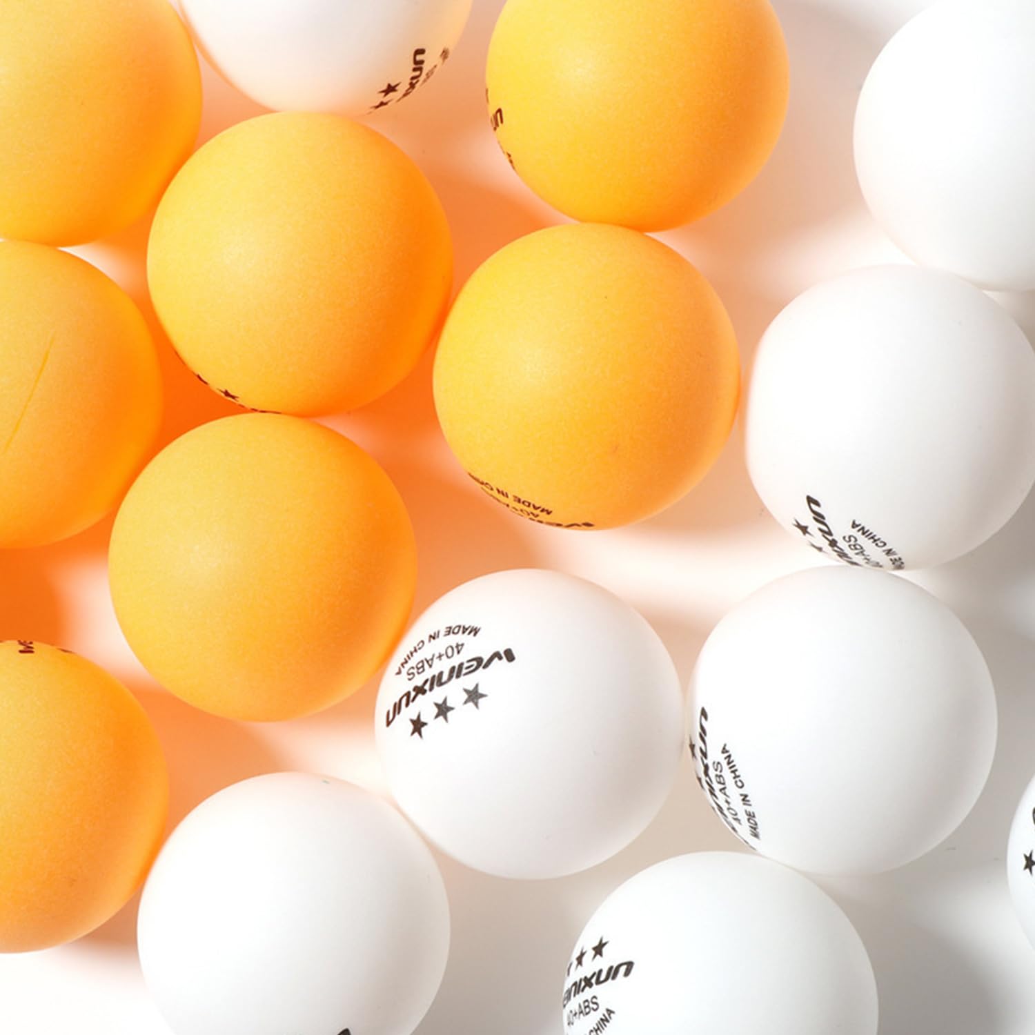 20 Pezzi da Pingenna da Tavolo, Tennis da Tavolo All'Aperto, Tennis da Tavolo Colorato, Tennis da Tavolo, Tennis da Tavolo Arancione, Tennis da Tavolo Bianco.