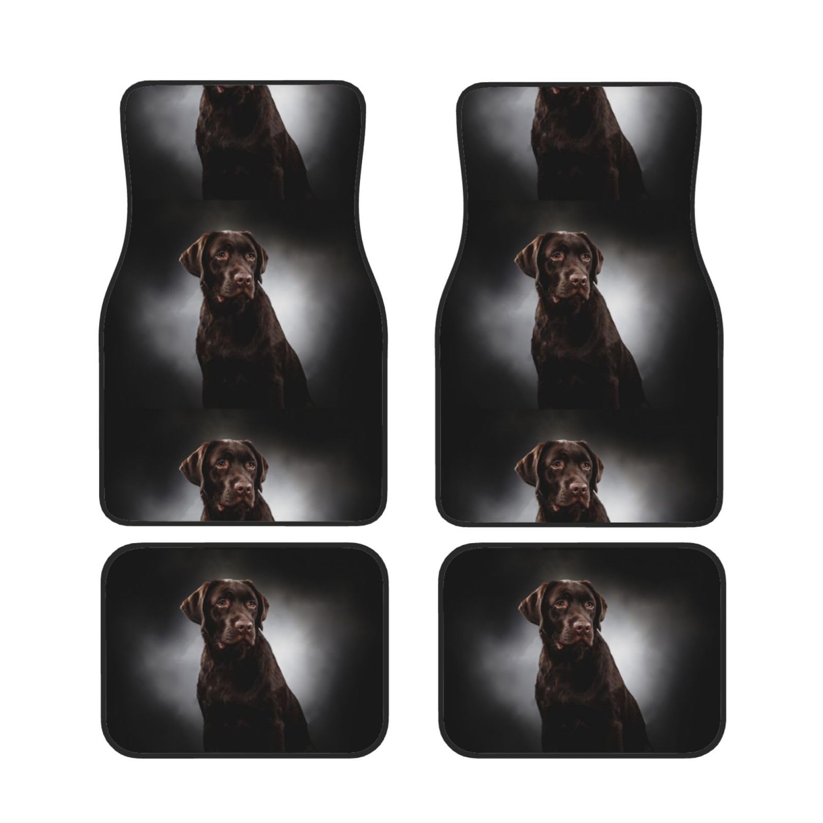 Labrador Retriever, 4er-Set Auto-Fußmatten, Neopren-Fußmatten für Fahrzeuge, rutschfeste Auto-Fußmatten, Autozubehör