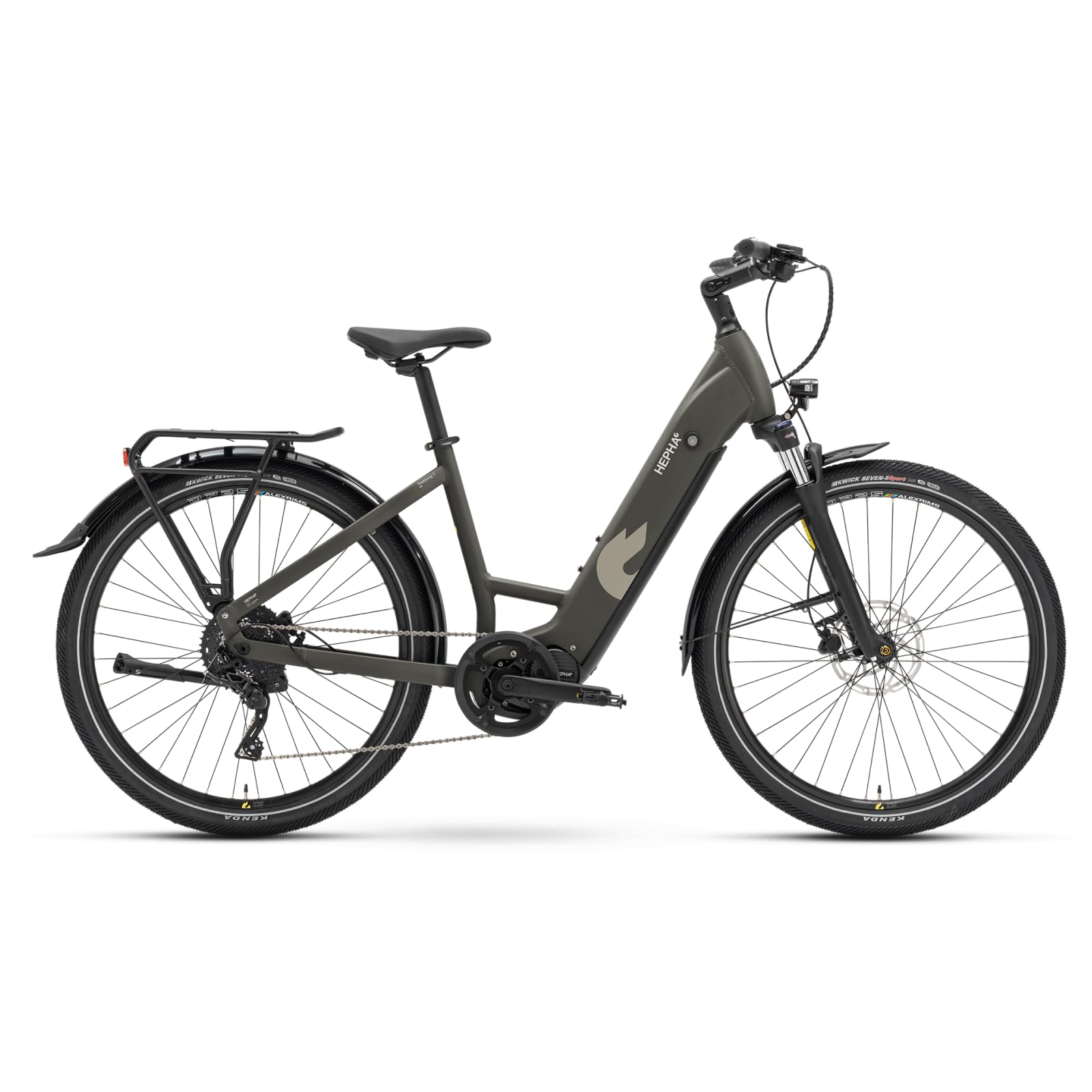HEPHA E-Bike Trekking 7 Long Range, Tiefeinsteiger, Elektrofahrrad 708Wh Akku (bis zu 200KM), 80Nm Mittelmotor Pedelec, 10-Gang, APP, Unisex, 27,5 
