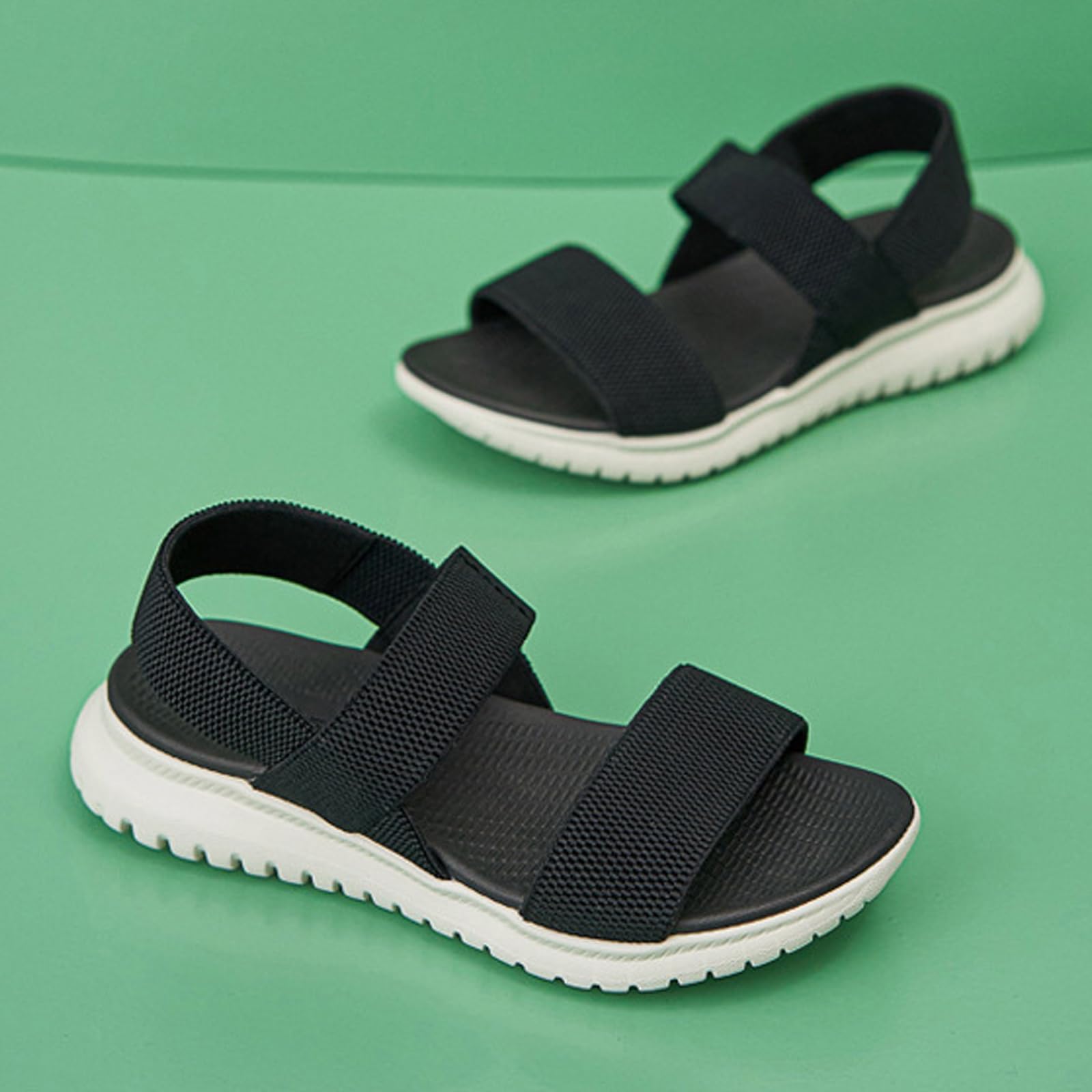 Sandalias Ortopedicas Mujer, Casual Deportivas Zapatos, Transpirables Malla Sandalia de Punto Suave, Suela Antideslizante Senderismo Sandalias