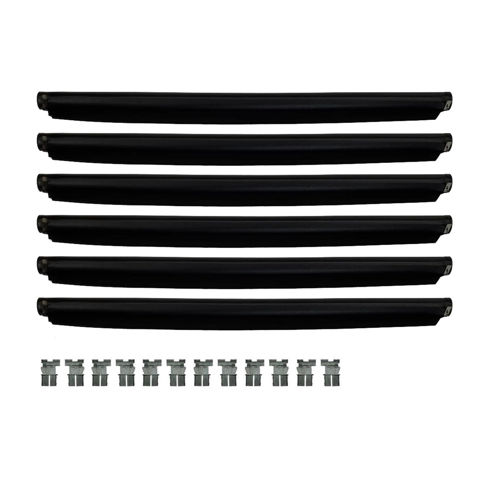 Pare-Soleil pour VW pour Golf pour Jetta pour Touran pour Tiguan pour Q5 Voiture Panorama Toit Ouvrant Rideau Pare-Soleil Complet avec Tuyau en Plastique(6*Black)