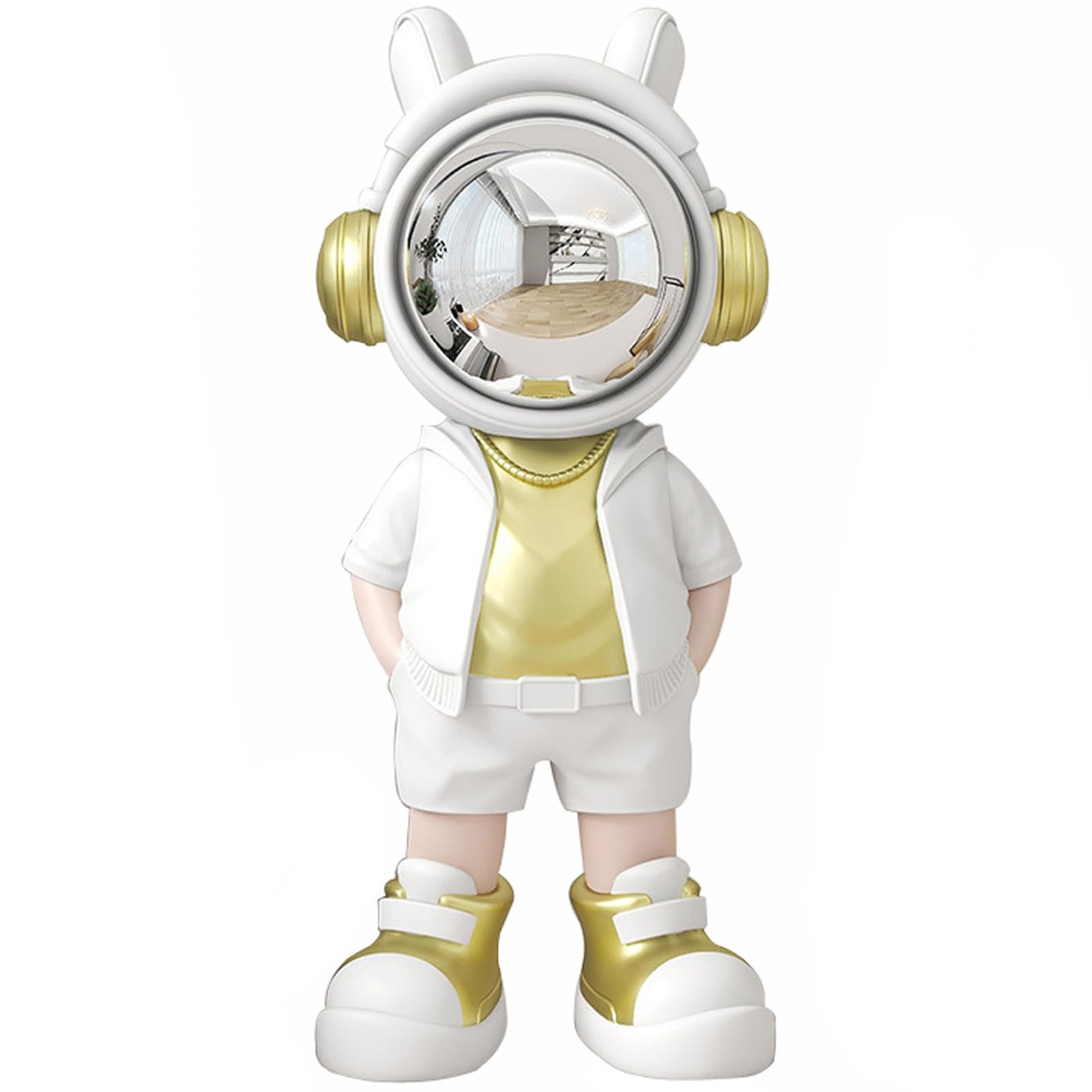 E,M, figura de resina de astronauta, estatua de astronauta, decoración de astronauta, escultura para decoración del hogar, figura de hombre espacial, decoración versátil del hogar para