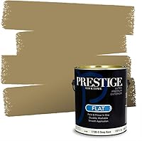 Vista 29 de PRESTIGE Pinturas de pintura exterior e imprimación en uno, 1 galón, plano, combinación comparable de Benjamin Moore* Manzanilla*
