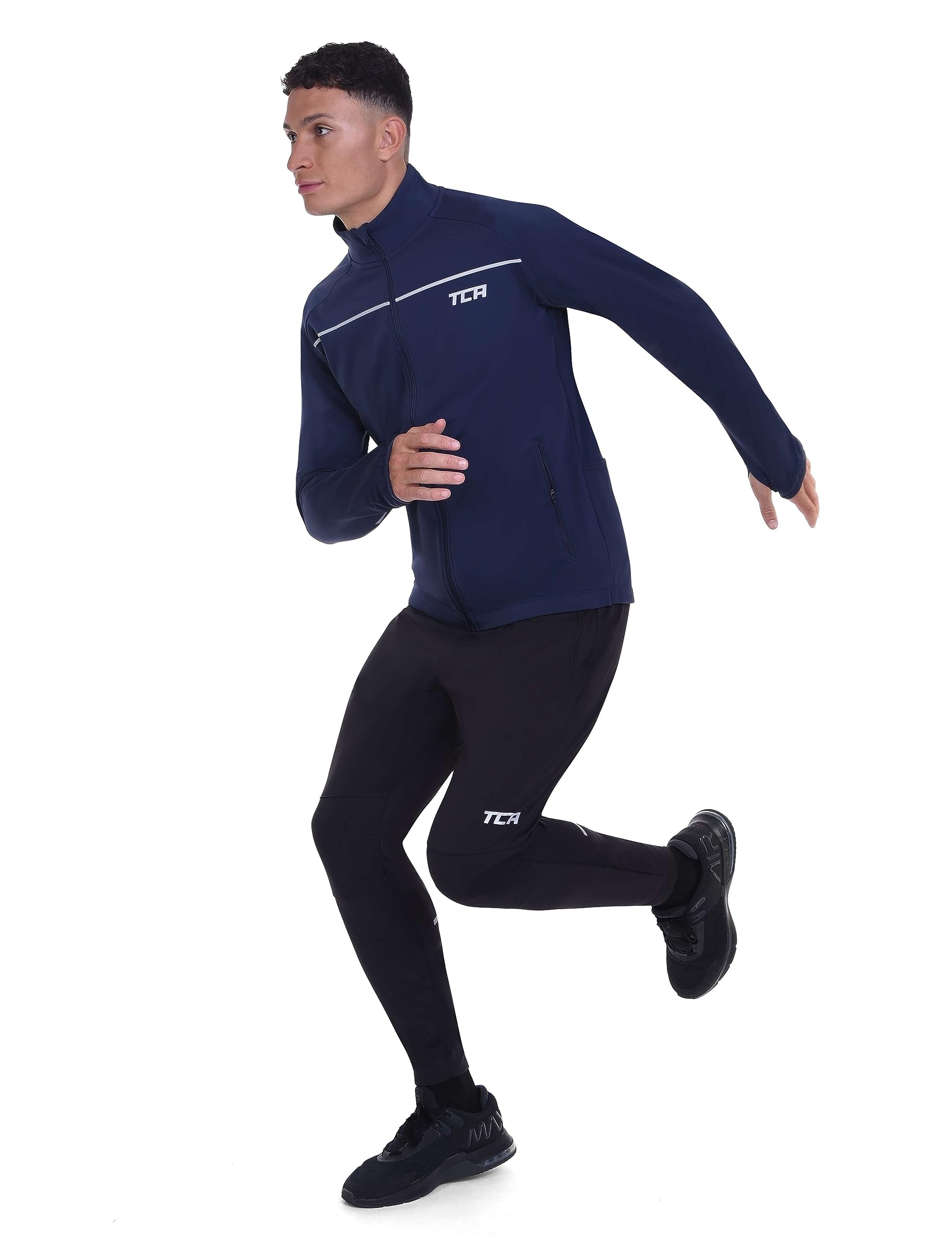 TCA Chaqueta Térmica de Ciclismo y Running para Hombres, Reflectante, Transpirable y Cortaviento, con Bolsillos con Cierre