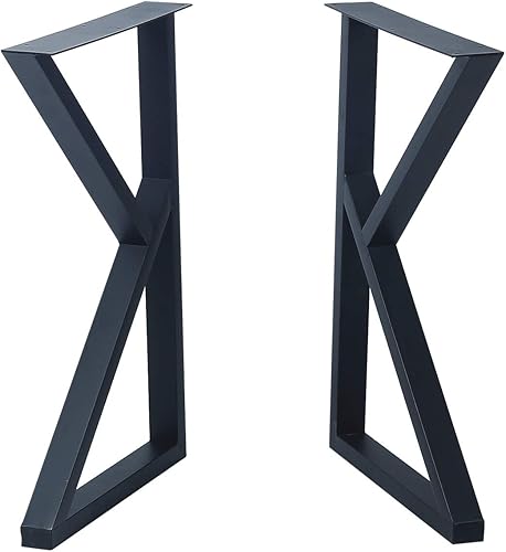 Miniatura 3 de MBQQ 2 patas de muebles rústicas en forma de K, patas de escritorio de metal resistente, patas de mesa de comedor, patas de banco de hierro modernas