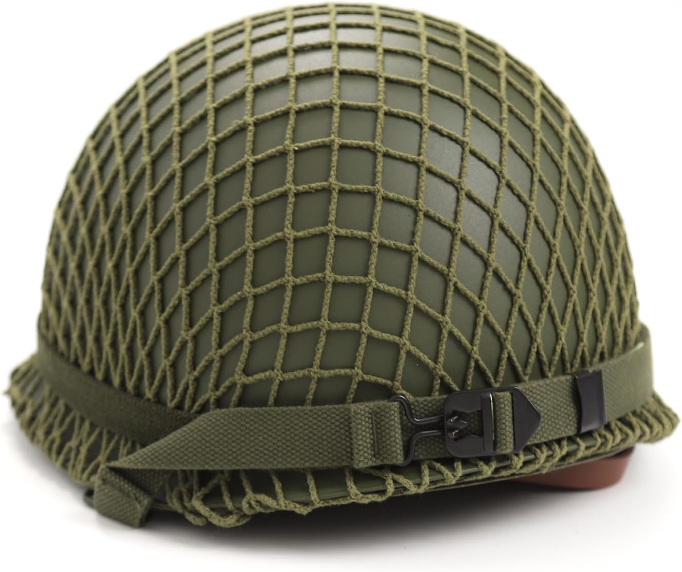 WW2 WWII US M1 Helmet Fixed Bale with Chin Strap WWII Style Double Shells Reproduction