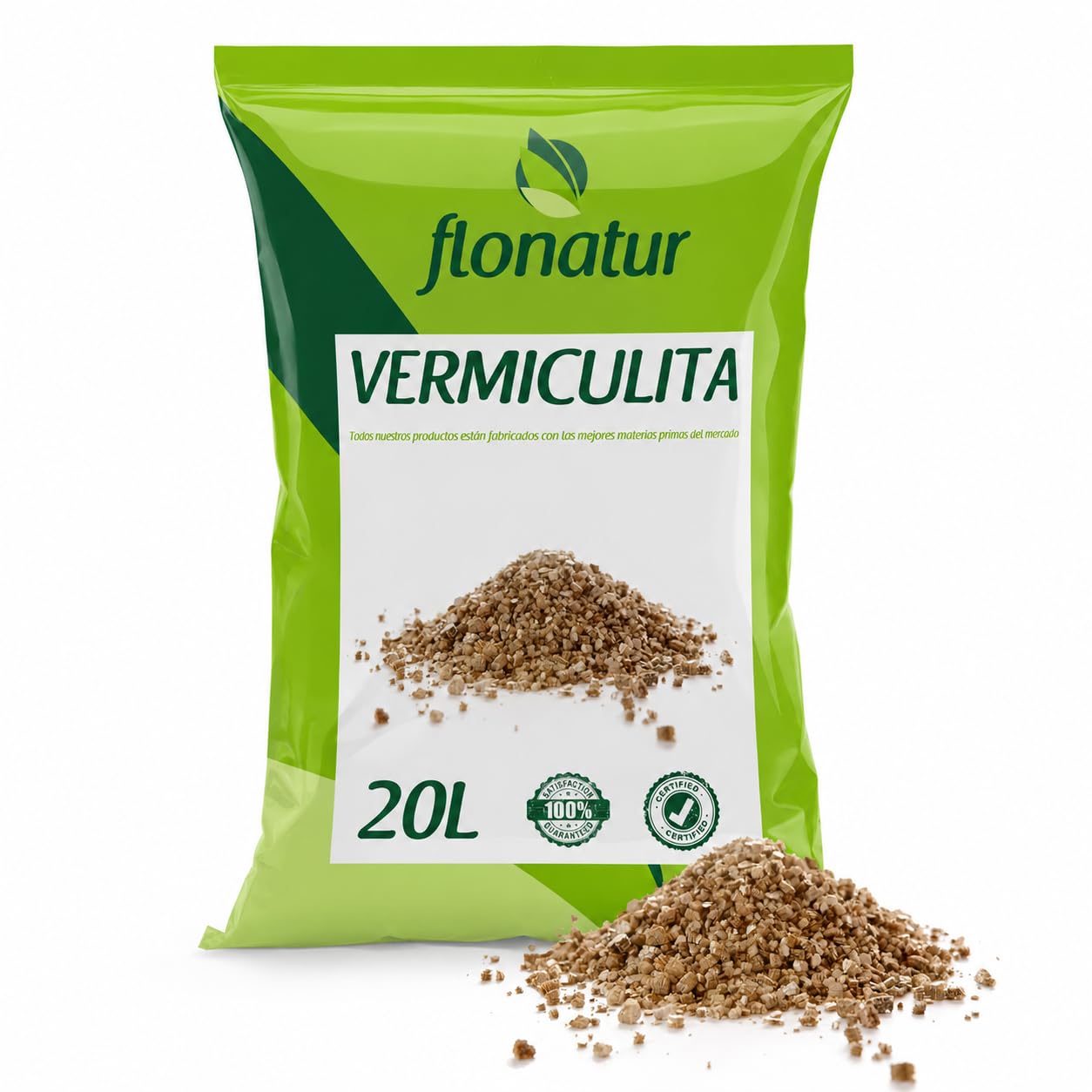 Vermiculita Premium, la elección Ideal para Mejorar tu sustrato. Saco de 20L de vermiculita Potencia la retención de Agua, promueve la aireación de Las raices.