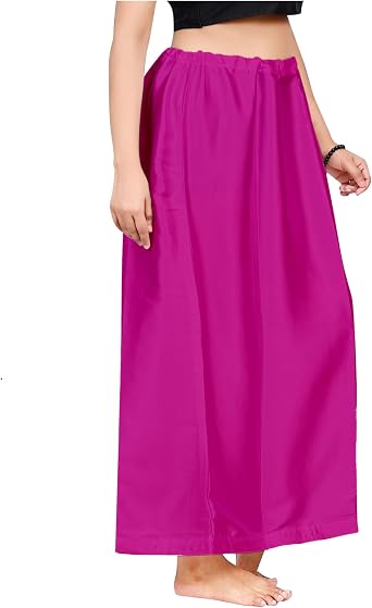 Clothing Solid Satin Silk Petticoat Solid Saree Satin Women's Underskirt Sari