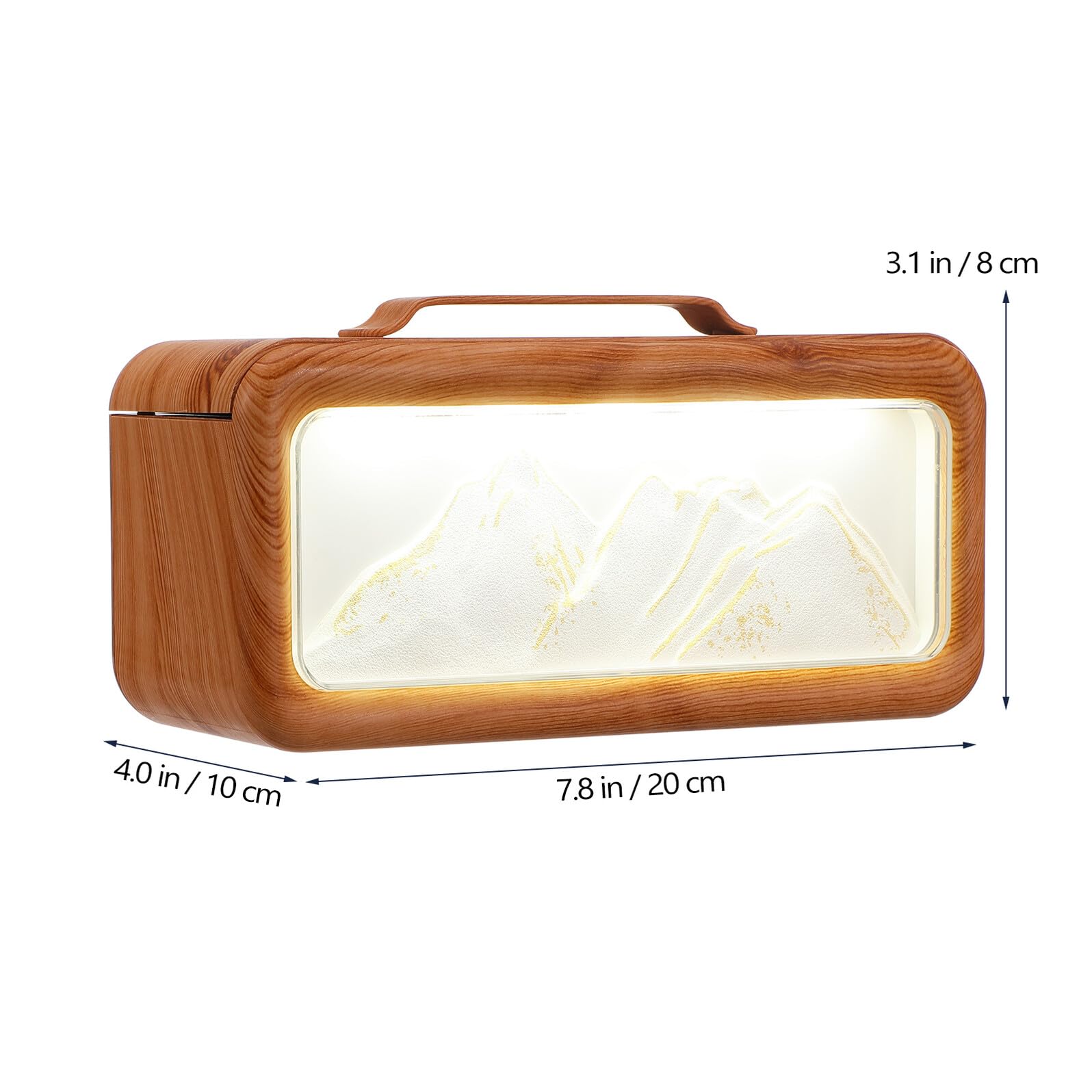 Beavorty Humidificador de Escritorio Mini de 600 Ml Diseño de Veta de Madera y Doble Pulverización Silenciosa, Humidificador Portátil para Dormitorio, Oficina y Habitación de Ñiño