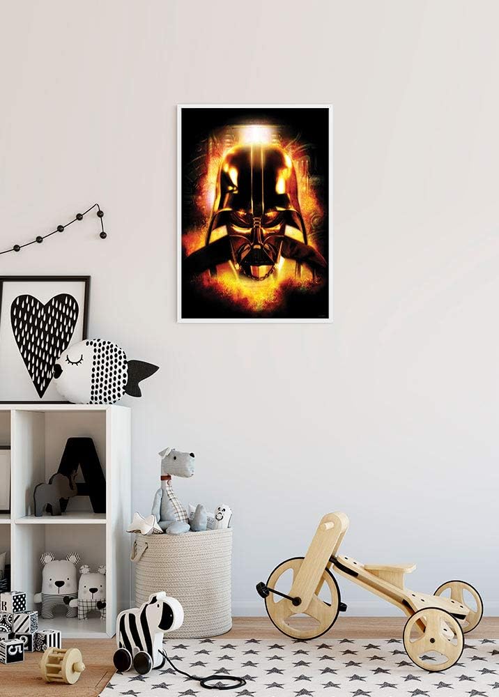 Komar Wall Picture Star Wars Classic Vader Head Children's Room Decoration Art Print Without Frame Available in 3 Sizes, Colourful, WB169-50x70
