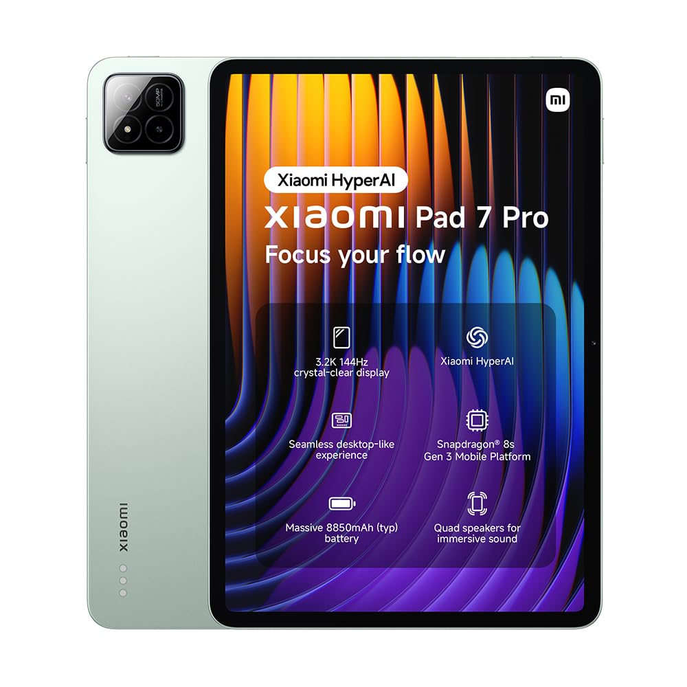【24H発送】Xiaomi Pad 7 Green 8/256GB Global Xiaomi Pad 7 Pro, 11.2 Inch Tablet, 8+256GB, Green, 8850mAh