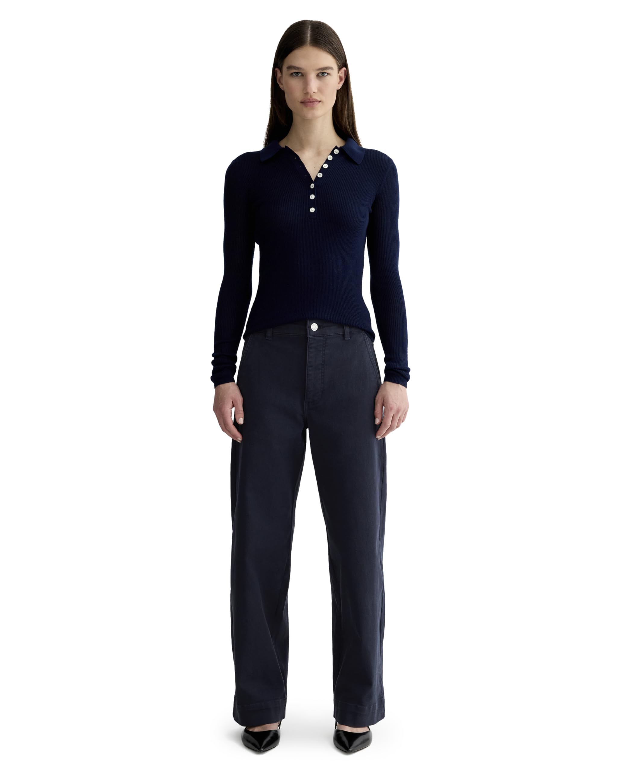 Everlane Womens The Utility Wide-Leg Pant