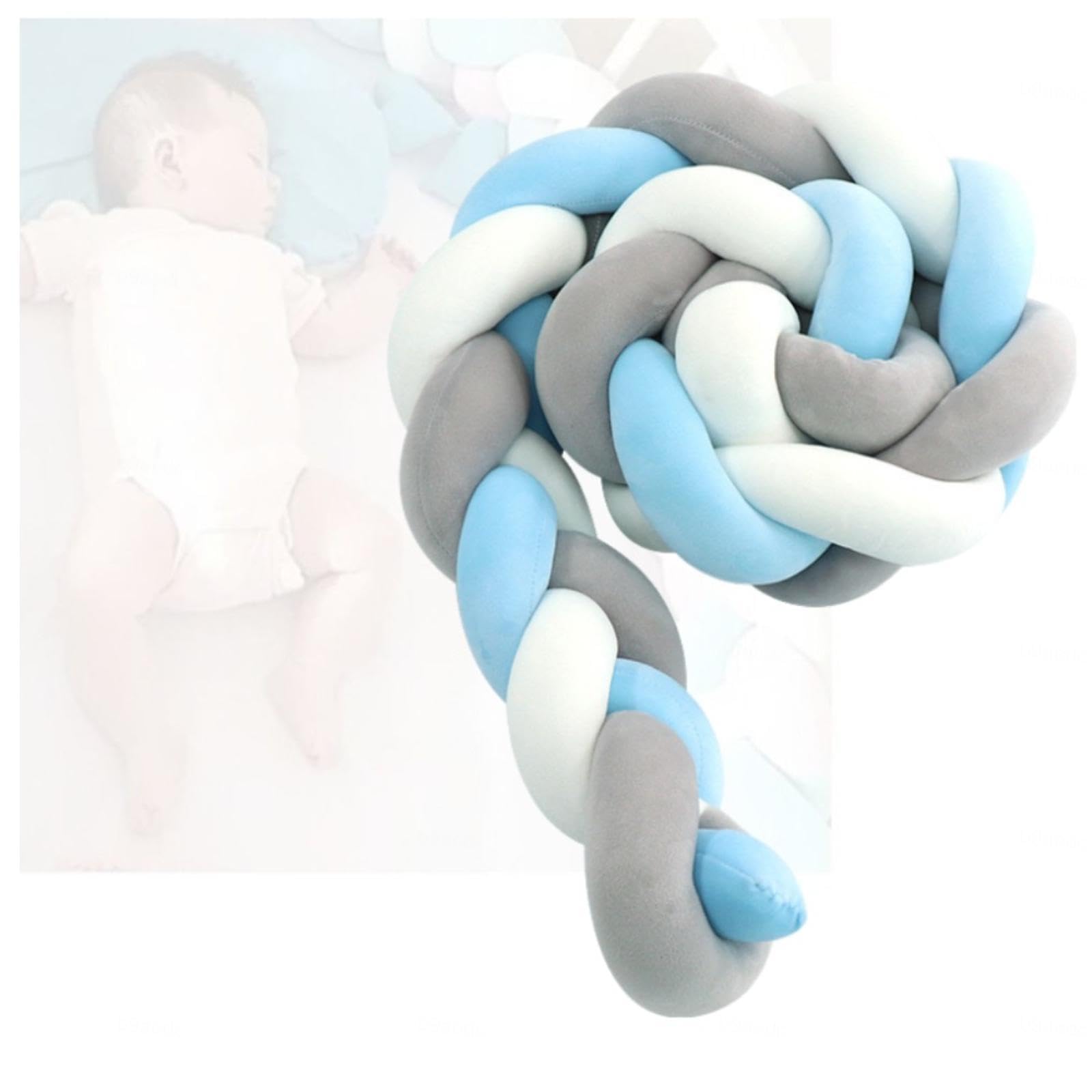 Oreiller mémoire de forme et tresse de lit bébé en coton doux de 100cm à 400cm